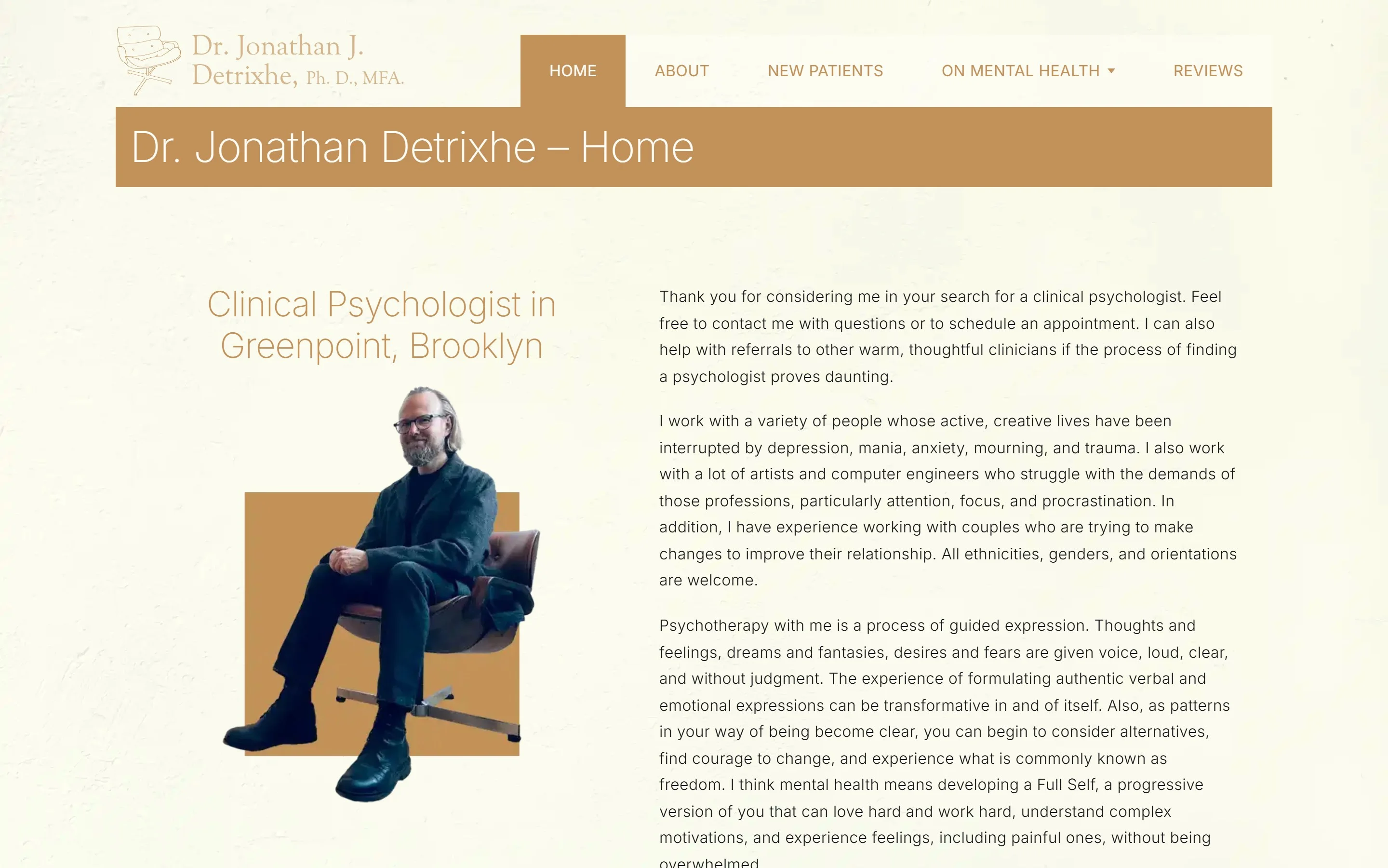 Dr. Jonathan Detrixhe website, designed and developed by chadworks -- desktop view