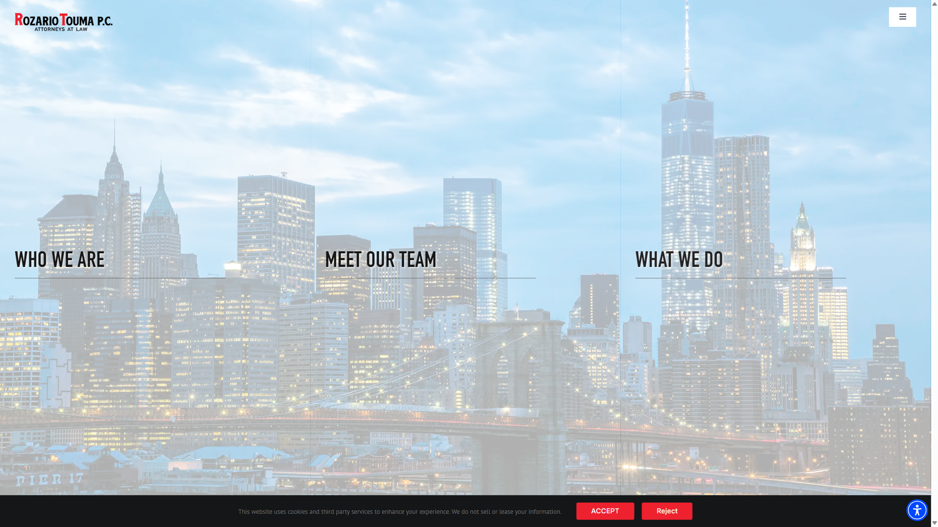 rozariolaw.com, a corporate law firm website in New York City