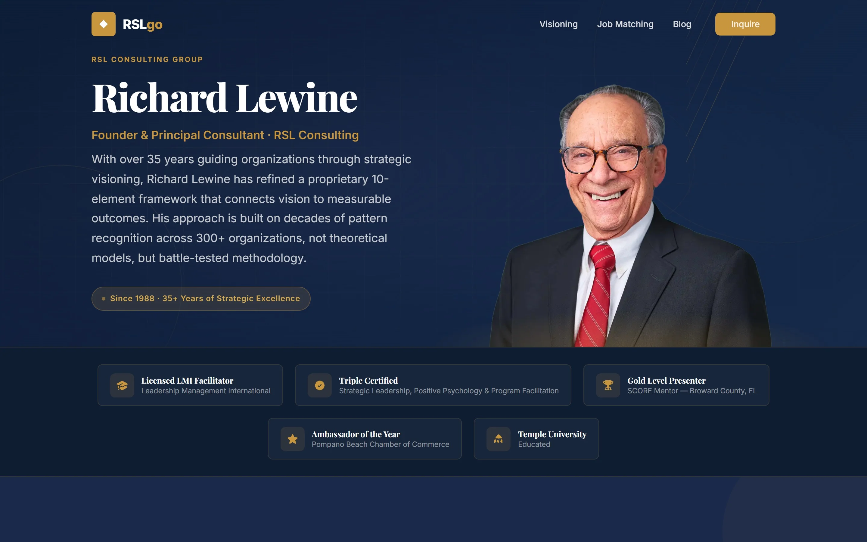 RSLgo website, designed and developed by chadworks -- desktop view
