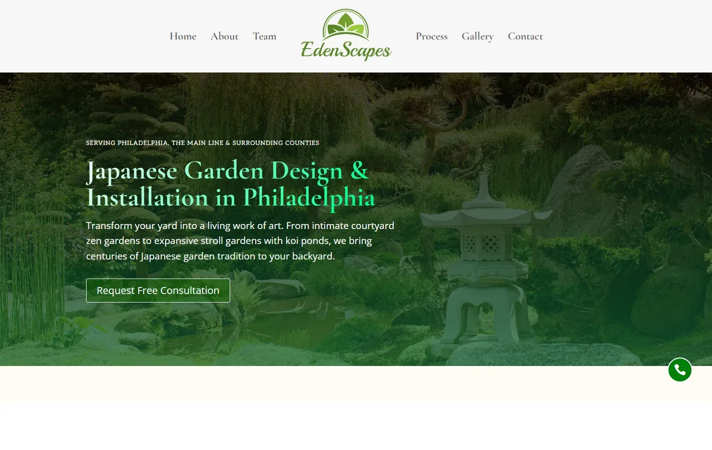 EdenScapes Japanese garden design page