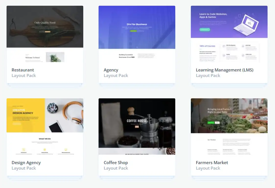 wordpress/divi templates