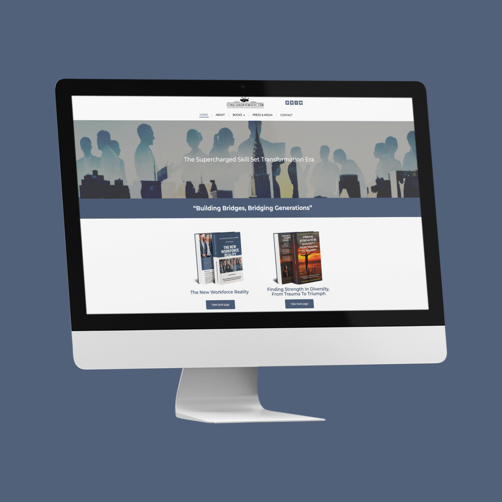 chioma_mockup website design for author example