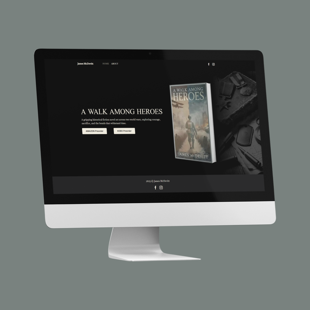 mcdevitt_reedsy_mockup website design for an author - example - james mcdevitt